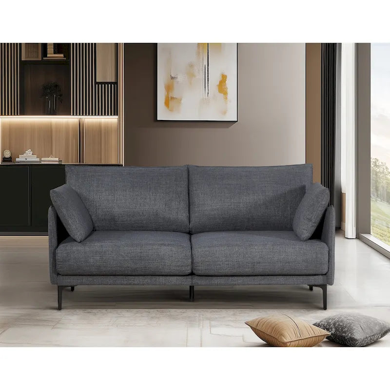 - Canapé 2,5 places avec port de chargement USB et pieds en métal