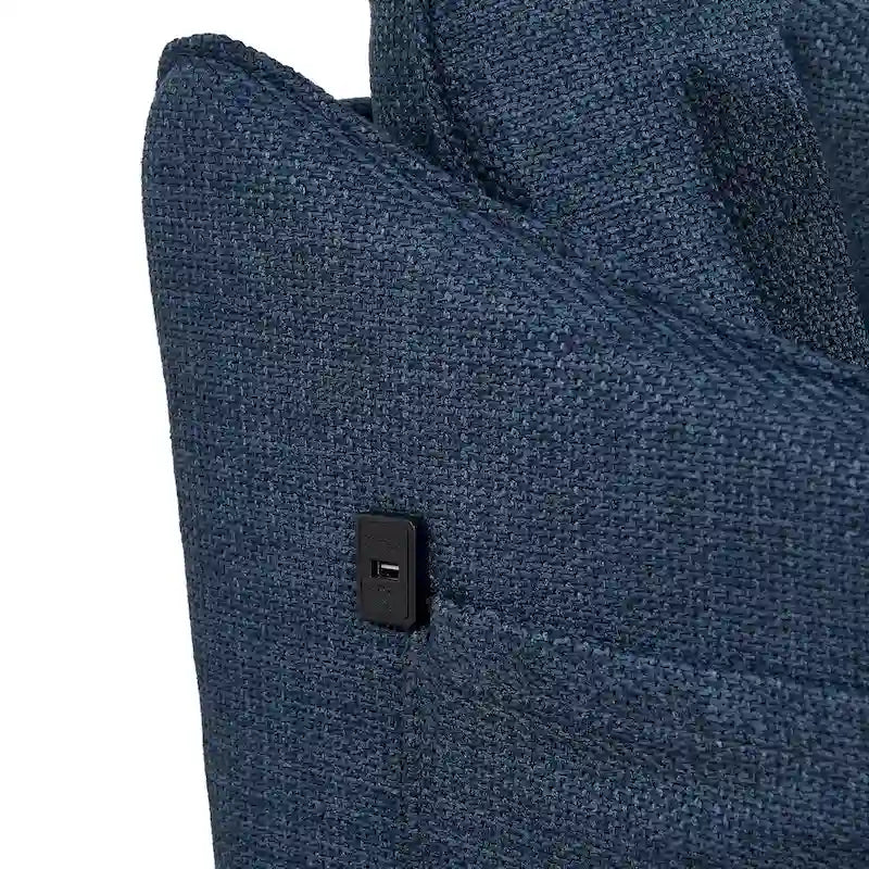 - Canapé 2,5 places avec port de chargement USB et pieds en métal