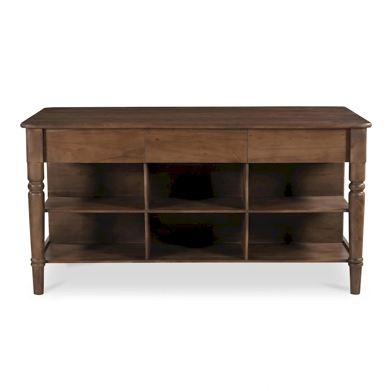 Cove, îlot de cuisine en bois avec rangement - 72L x 40,5P x 36,5H