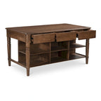 Cove, îlot de cuisine en bois avec rangement - 72L x 40,5P x 36,5H