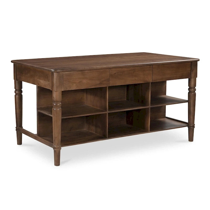 Cove, îlot de cuisine en bois avec rangement - 72L x 40,5P x 36,5H