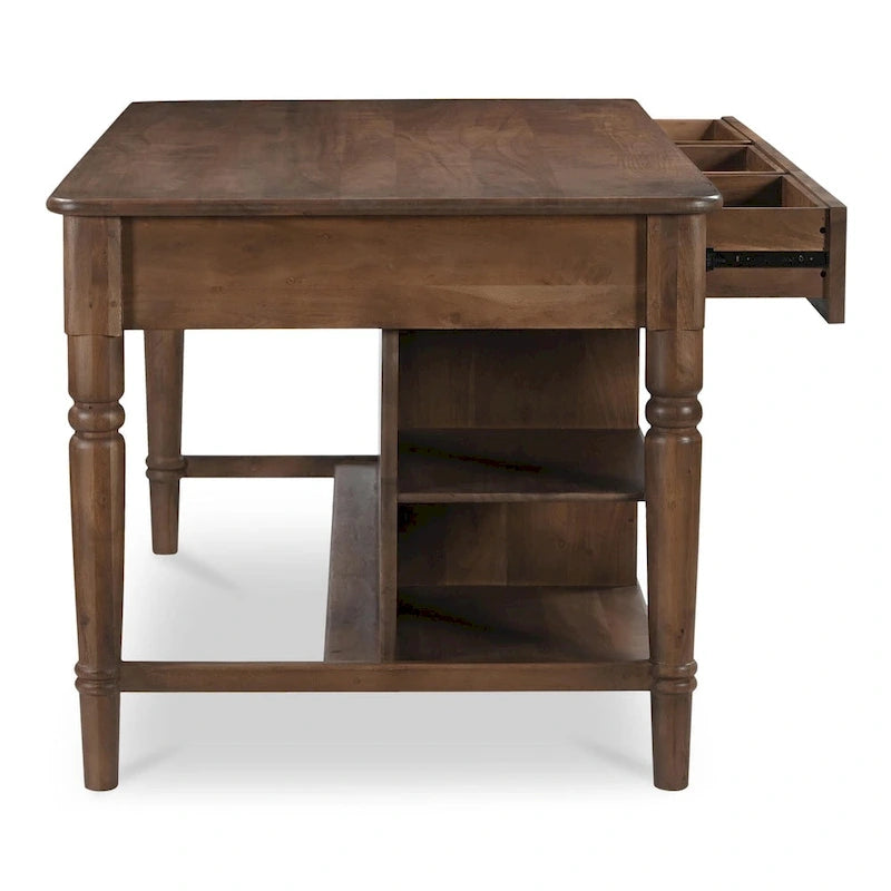 Cove, îlot de cuisine en bois avec rangement - 72L x 40,5P x 36,5H