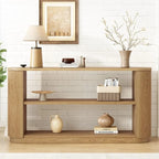 58.9 Table console moderne pour entrée, Table de canapé étroite avec étagère ouverte pour usage multifonctionnel
