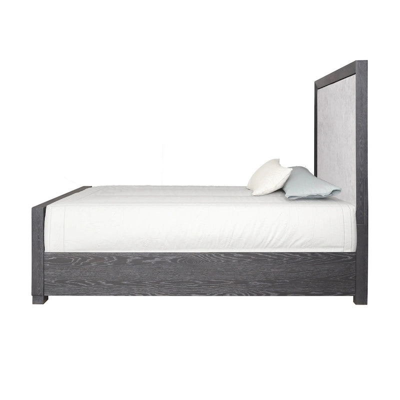 Lit capitonné en tissu en bois massif Durem II Modern Classic