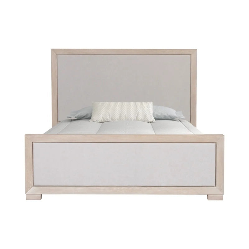 Lit capitonné en tissu en bois massif Durem II Modern Classic