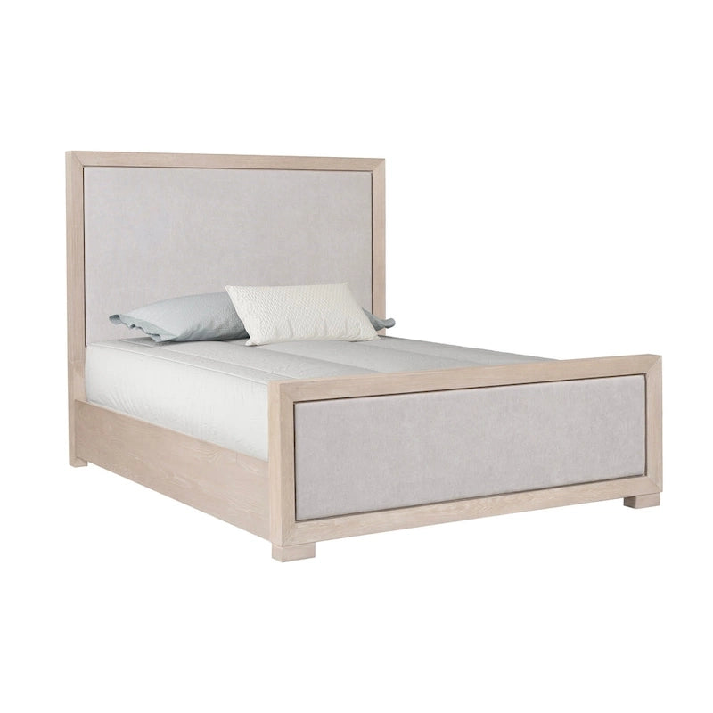 Lit capitonné en tissu en bois massif Durem II Modern Classic