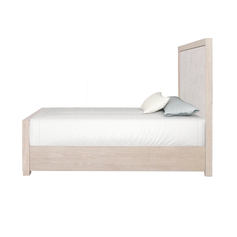 Lit capitonné en tissu en bois massif Durem II Modern Classic