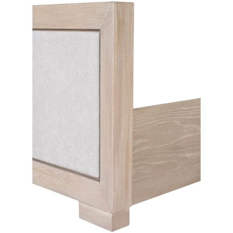 Lit capitonné en tissu en bois massif Durem II Modern Classic