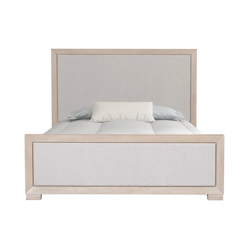 Lit capitonné en tissu en bois massif Durem II Modern Classic