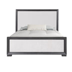 Lit capitonné en tissu en bois massif Durem II Modern Classic
