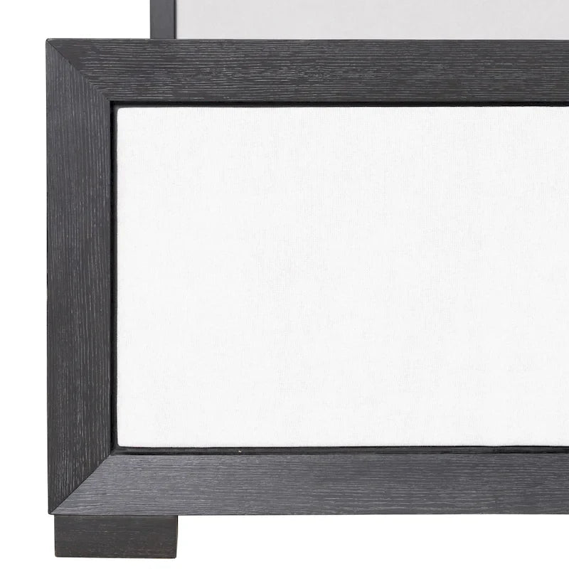 Lit capitonné en tissu en bois massif Durem II Modern Classic