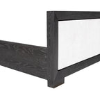 Lit capitonné en tissu en bois massif Durem II Modern Classic
