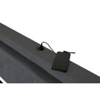 Lit plateforme queen size gris foncé avec 4 tiroirs de rangement, USB et lumières LED