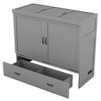 Lit escamotable Full Pine Murphy avec ports USB et tiroir