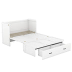 Lit escamotable Full Pine Murphy avec ports USB et tiroir