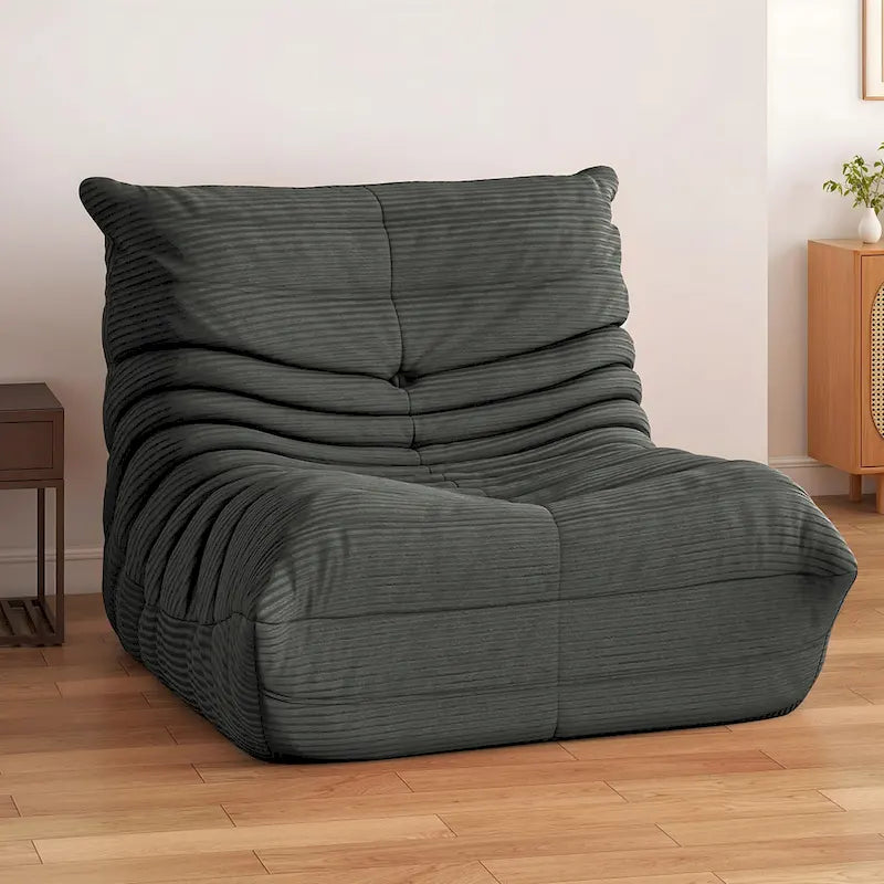 Fauteuil poire avec mousse à mémoire de forme, canapé de sol paresseux pour adultes et enfants