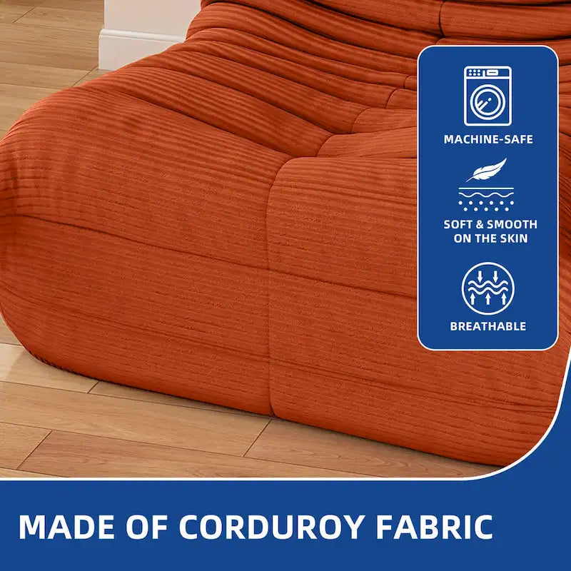 Fauteuil poire avec mousse à mémoire de forme, canapé de sol paresseux pour adultes et enfants