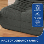 Fauteuil poire avec mousse à mémoire de forme, canapé de sol paresseux pour adultes et enfants