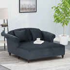 Causeuse double capitonnée contemporaine Freas avec oreillers décoratifs par   - 63,00 L x 58,50 l x 34,50 H