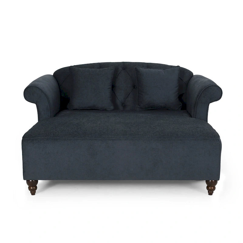 Causeuse double capitonnée contemporaine Freas avec oreillers décoratifs par   - 63,00 L x 58,50 l x 34,50 H