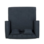 Causeuse double capitonnée contemporaine Freas avec oreillers décoratifs par   - 63,00 L x 58,50 l x 34,50 H