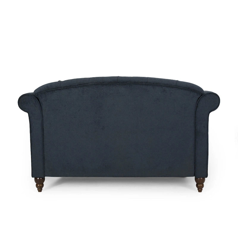 Causeuse double capitonnée contemporaine Freas avec oreillers décoratifs par   - 63,00 L x 58,50 l x 34,50 H