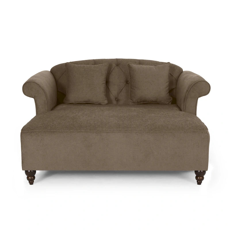 Causeuse double capitonnée contemporaine Freas avec oreillers décoratifs par   - 63,00 L x 58,50 l x 34,50 H