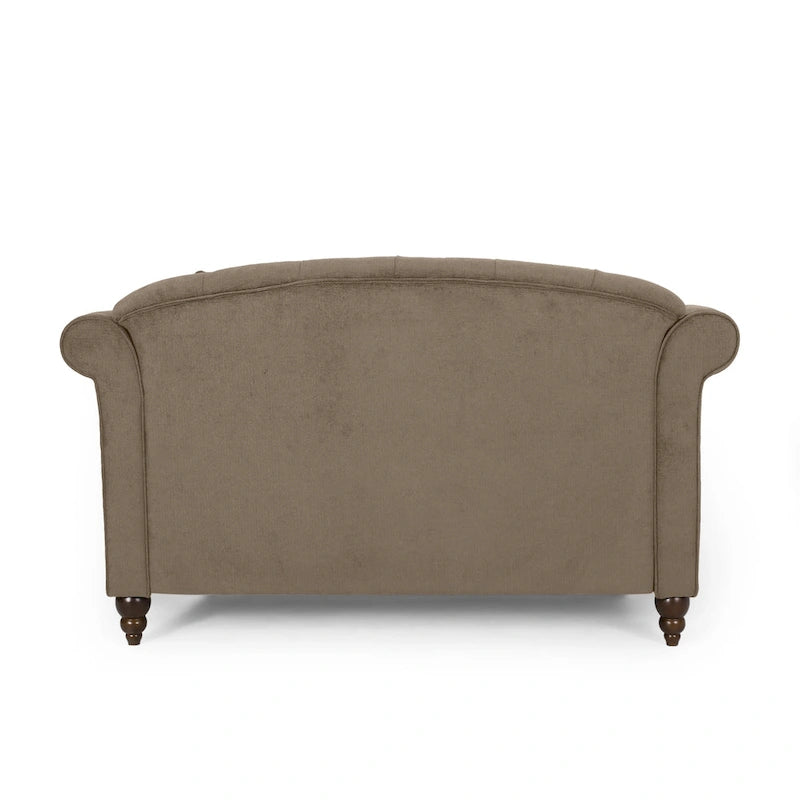 Causeuse double capitonnée contemporaine Freas avec oreillers décoratifs par   - 63,00 L x 58,50 l x 34,50 H