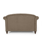 Causeuse double capitonnée contemporaine Freas avec oreillers décoratifs par   - 63,00 L x 58,50 l x 34,50 H
