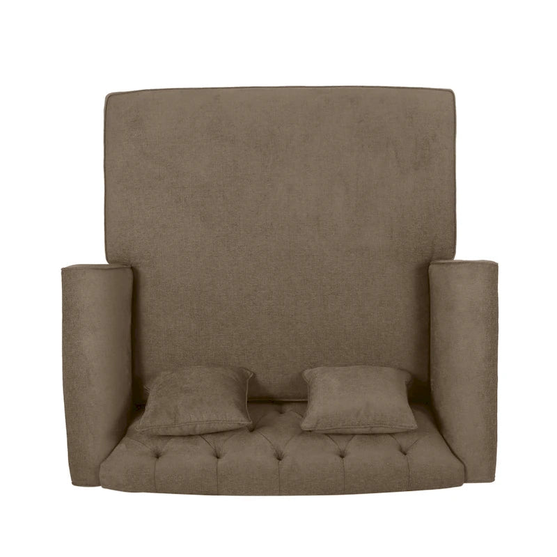 Causeuse double capitonnée contemporaine Freas avec oreillers décoratifs par   - 63,00 L x 58,50 l x 34,50 H
