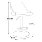 Tabouret de bar réglable Sylmar en similicuir