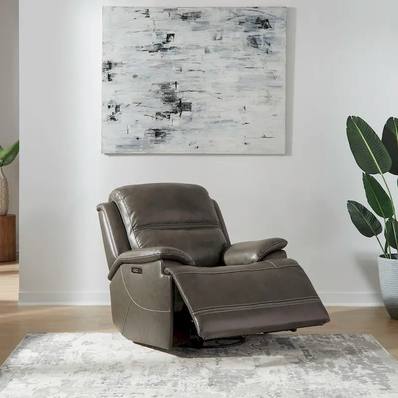 Fauteuil inclinable électrique - Fauteuil rembourré gris graphite