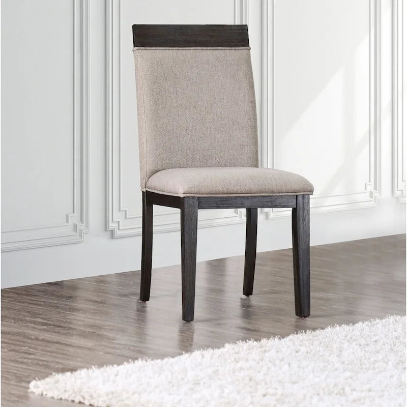 Chaises d'appoint rembourrées Edmonia Espresso (lot de 2)