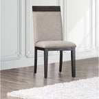   Edmonia Espresso Upholstered Side Chairs (Set of 2)