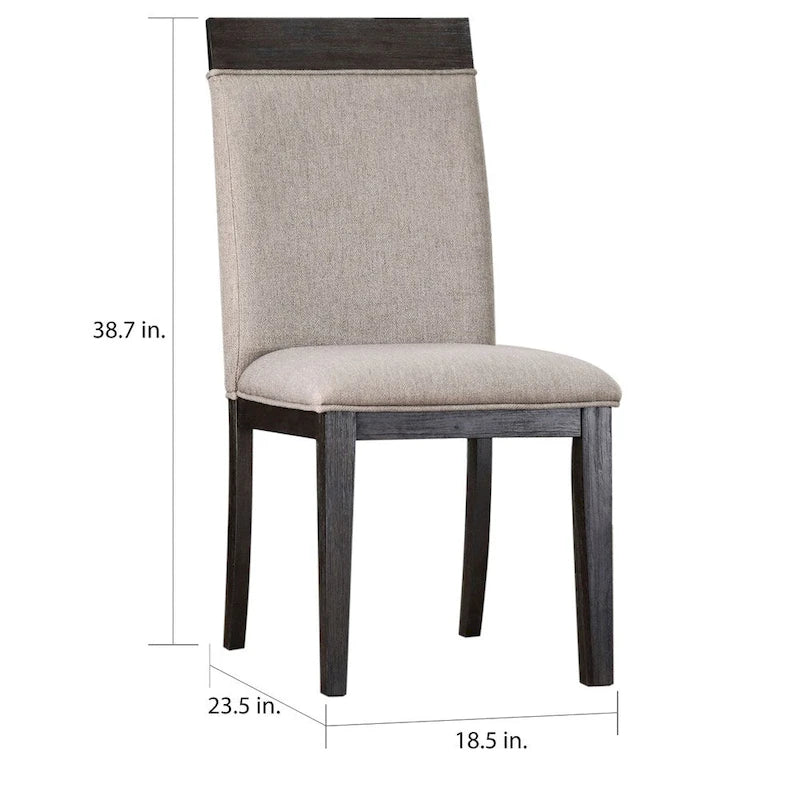 Chaises d'appoint rembourrées Edmonia Espresso (lot de 2)