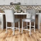 Tia Modern Tufted Grey Counter Chairs (Set of 2) by  