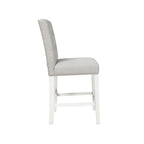 Chaises de comptoir capitonnées modernes grises Tia (lot de 2) par