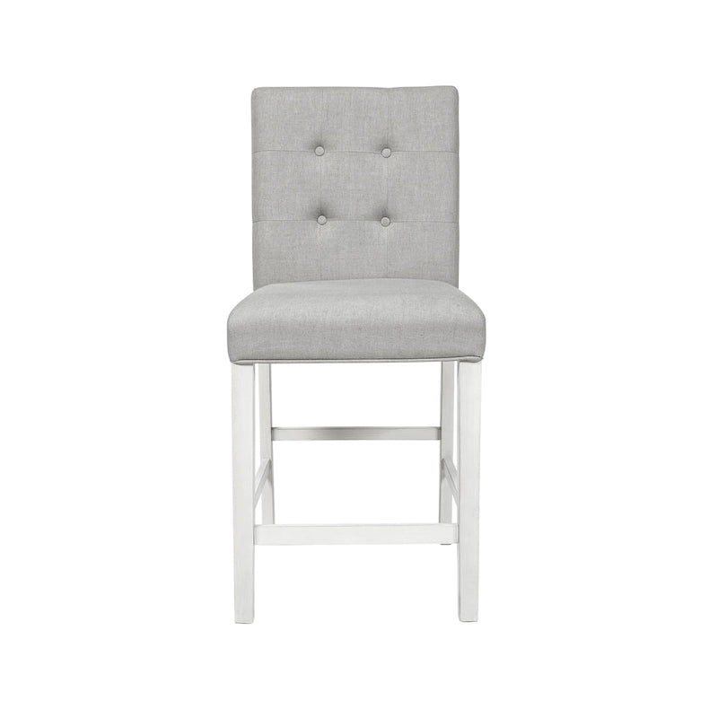Chaises de comptoir capitonnées modernes grises Tia (lot de 2) par