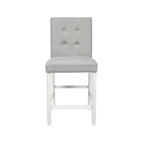 Chaises de comptoir capitonnées modernes grises Tia (lot de 2) par