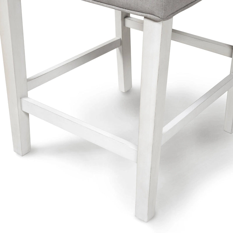 Chaises de comptoir capitonnées modernes grises Tia (lot de 2) par
