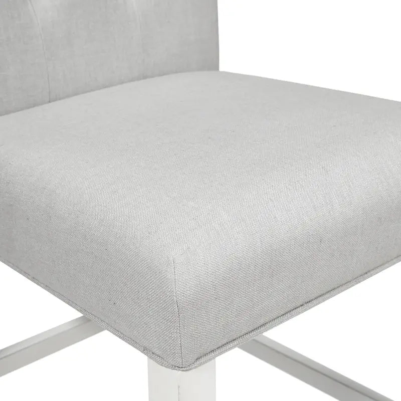 Chaises de comptoir capitonnées modernes grises Tia (lot de 2) par