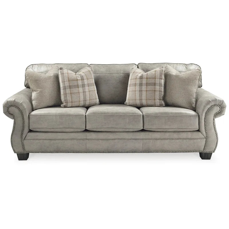 Canapé en tissu gris acier – 91 L x 38 P x 38 H