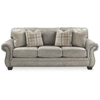 Canapé en tissu gris acier – 91 L x 38 P x 38 H