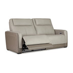 Canapé inclinable électrique Battleville Silver 2 places avec appui-tête réglable - 85W x 40D x 43H