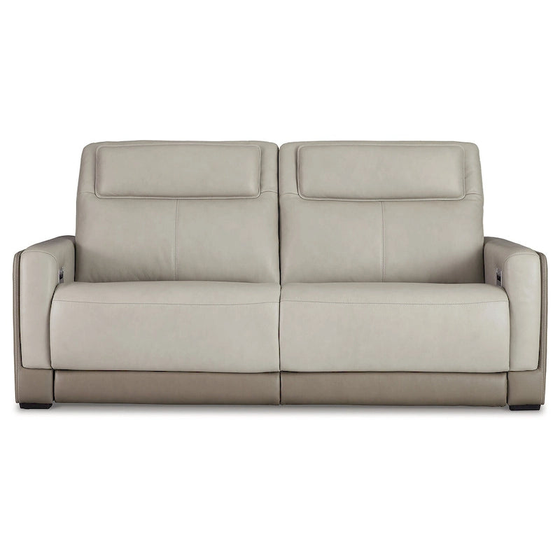 Canapé inclinable électrique Battleville Silver 2 places avec appui-tête réglable - 85W x 40D x 43H