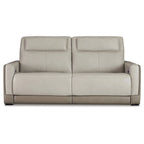 Canapé inclinable électrique Battleville Silver 2 places avec appui-tête réglable - 85W x 40D x 43H