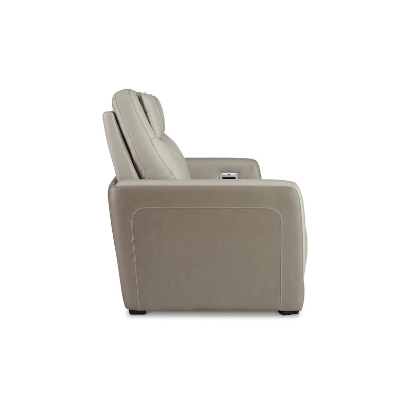 Canapé inclinable électrique Battleville Silver 2 places avec appui-tête réglable - 85W x 40D x 43H