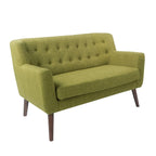 Causeuse Balestrand mi-siècle en tissu capitonné - S.O.
