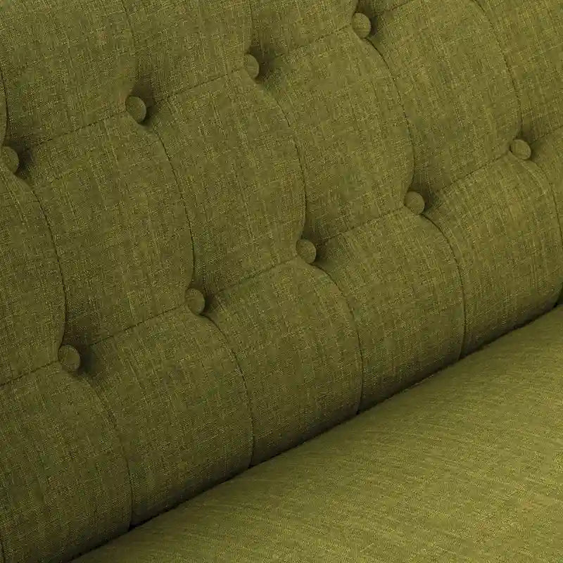 Causeuse Balestrand mi-siècle en tissu capitonné - S.O.