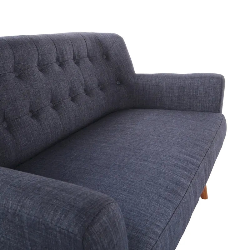 Causeuse Balestrand mi-siècle en tissu capitonné - S.O.